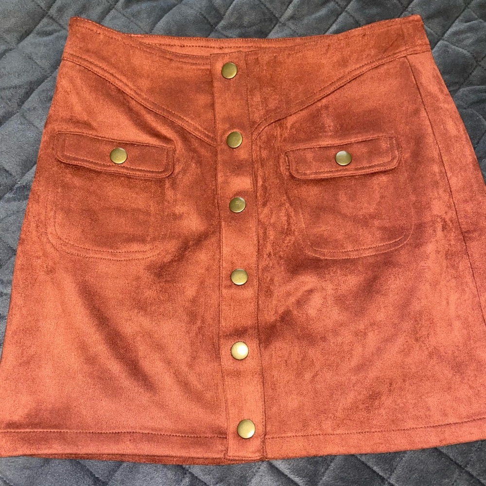 Suede burnt Orange skirt